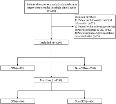 Does chronic kidney disease affect the short-term outcomes and prognosis of colorectal cancer surgery? A propensity score matching analysis